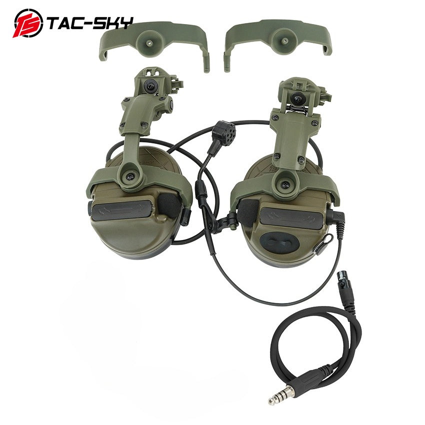 TAC-SKY Tactical C5 PRO 2.0 Headset  Mount with ARC Helmet Rail  Detachable Cable Condenser Microphone