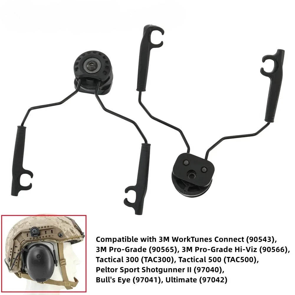 Tactical ARC Rail Adapter for 3M Pelto TACTICAL 300/500 Electronic Earmuffs Hearing Protection Hunting Shooting Earmuff