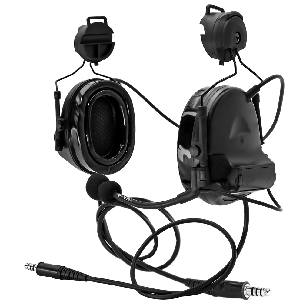 TAC-SKY Tactical Dual-Channel for COMTA II Headset ARC Rail Mount Edition Compatible with Baofeng UV5R / UV82 Two-Way Radios