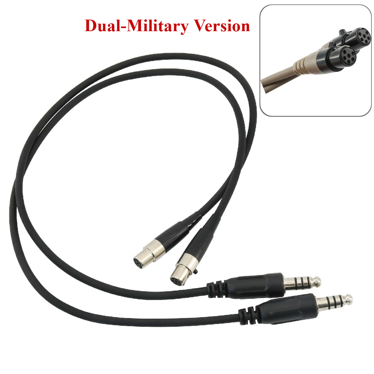 TAC-SKY AMP Dual Headset Adapter Cable—for TACSKY AMP Headphones Not Compatible with FCS AMP Headphones.