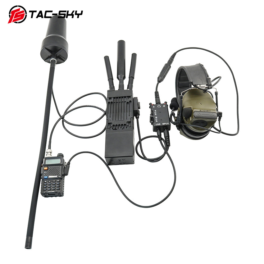 TAC-SKY Tactical Outdoor Antenna Cylinder Protective Housing Assembly with BNC Cable Set