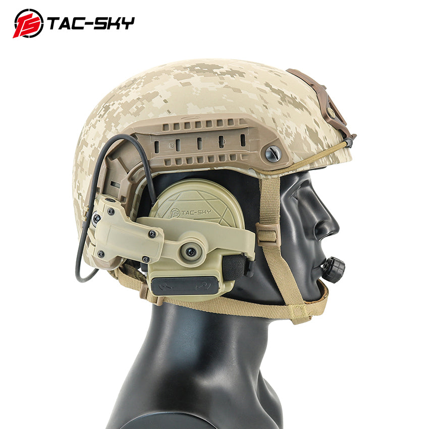 TAC-SKY Tactical C5 PRO 2.0 Headset  Mount with ARC Helmet Rail  Detachable Cable Condenser Microphone
