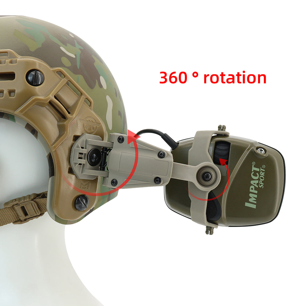 TAC-SKY Tactical Headset Helmet for M-LOK Rail Adapter for Howard Leight Impact Sports Earmuffs Hearing Protection Shooting earphon