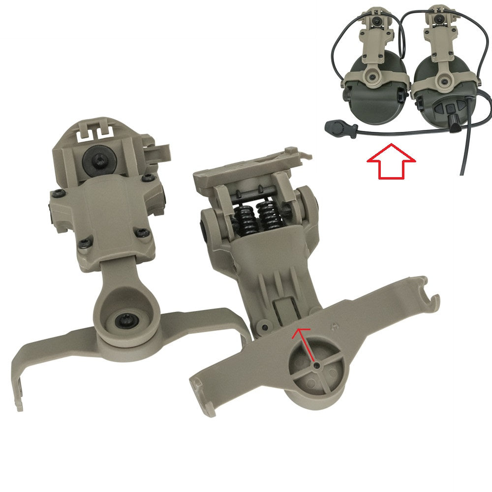 Tactical Helmet ARC Rail Adapter for MSASORDIN Mount, for hearing protection earmuffs for hunting  shooting