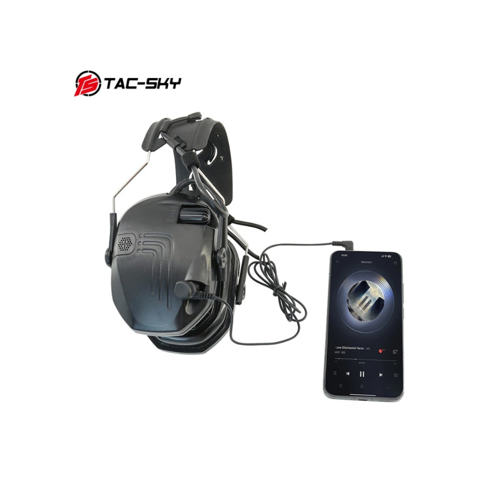 TAC-SKY Tactical Airsoft Headphones with Electronic Noise Cancellation Protective Headphones with a Removable Headband