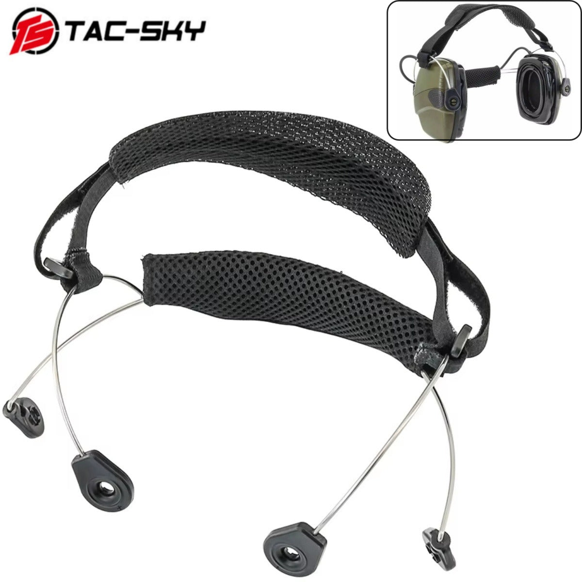 TAC-SKY Tactical Electronic Shooting Earmuffs Headband for Howard Impact Sport Hearing Protection