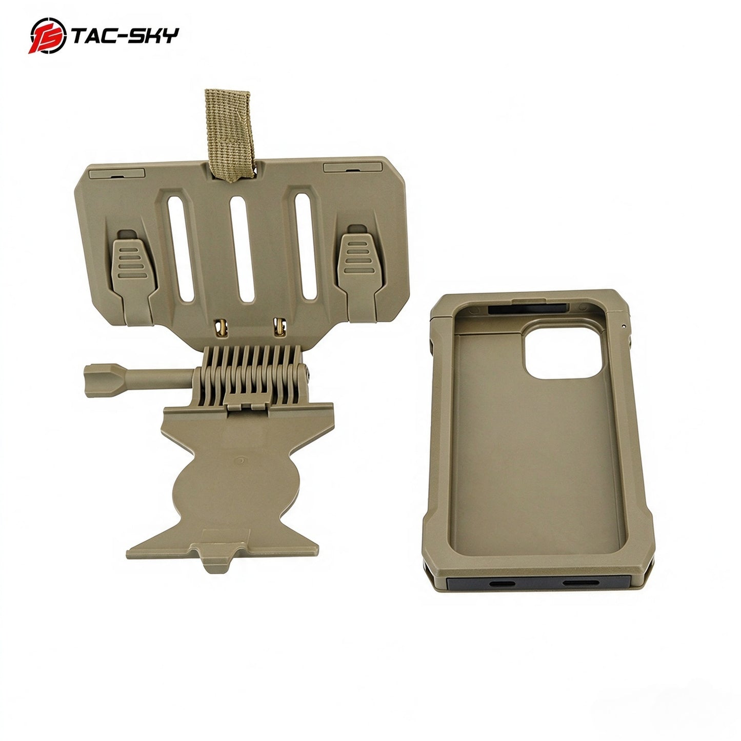 TAC-SKY New Detachable Tactical Phone Chest Mount MOLLE for iPhone 14–15 PULS Size L