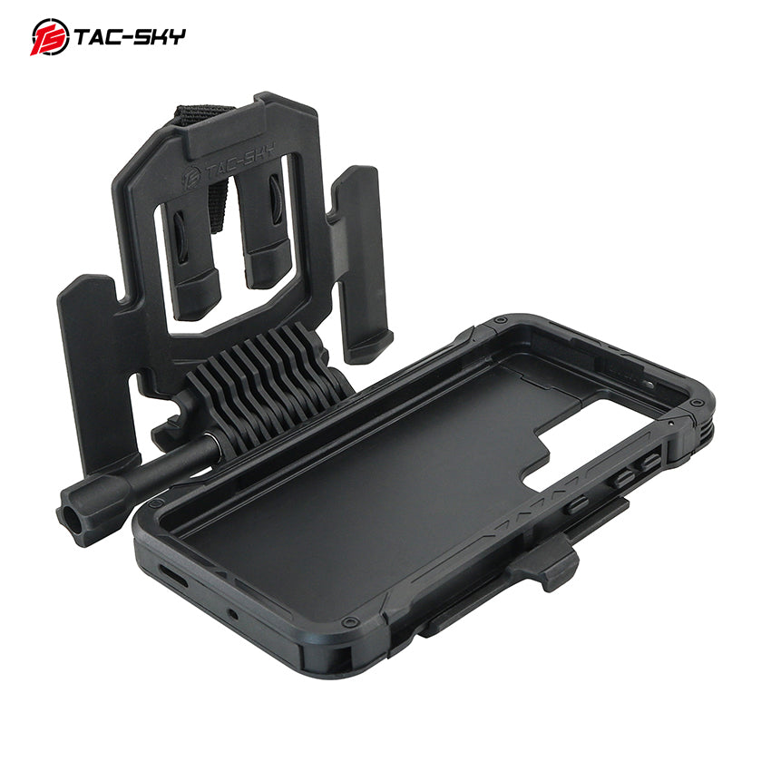TAC-SKY Tactical Accessory Chest Mount Phone Holder Compatible with Samsung Galaxy S23/S24/S25 and MOLLE Vest Mounts