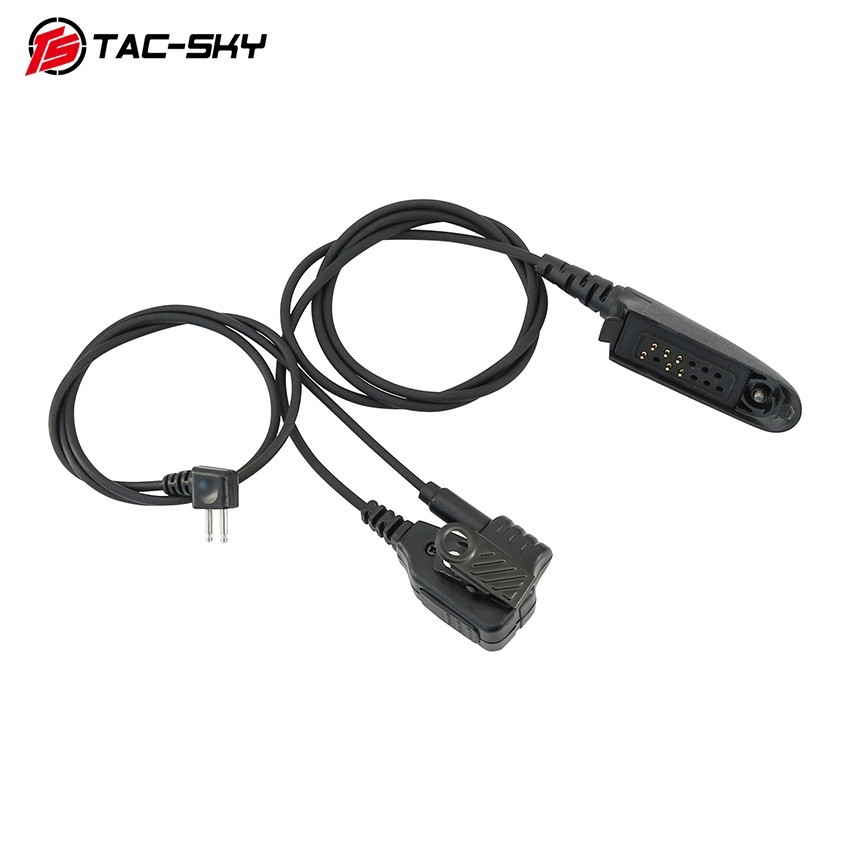 TAC-SKY Tactics GP328 Plug-to-3.5 mm /Mic Cable Compatible with Motorola GP140, GP320, and GP328 -Way Radios