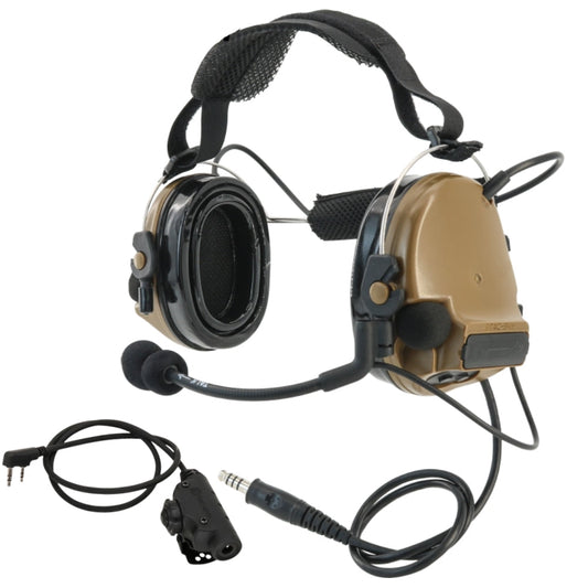 TS TAC-SKY Rear Headband Electronic Tactical Headset C3 for Airsoft Sports + V2 PTT