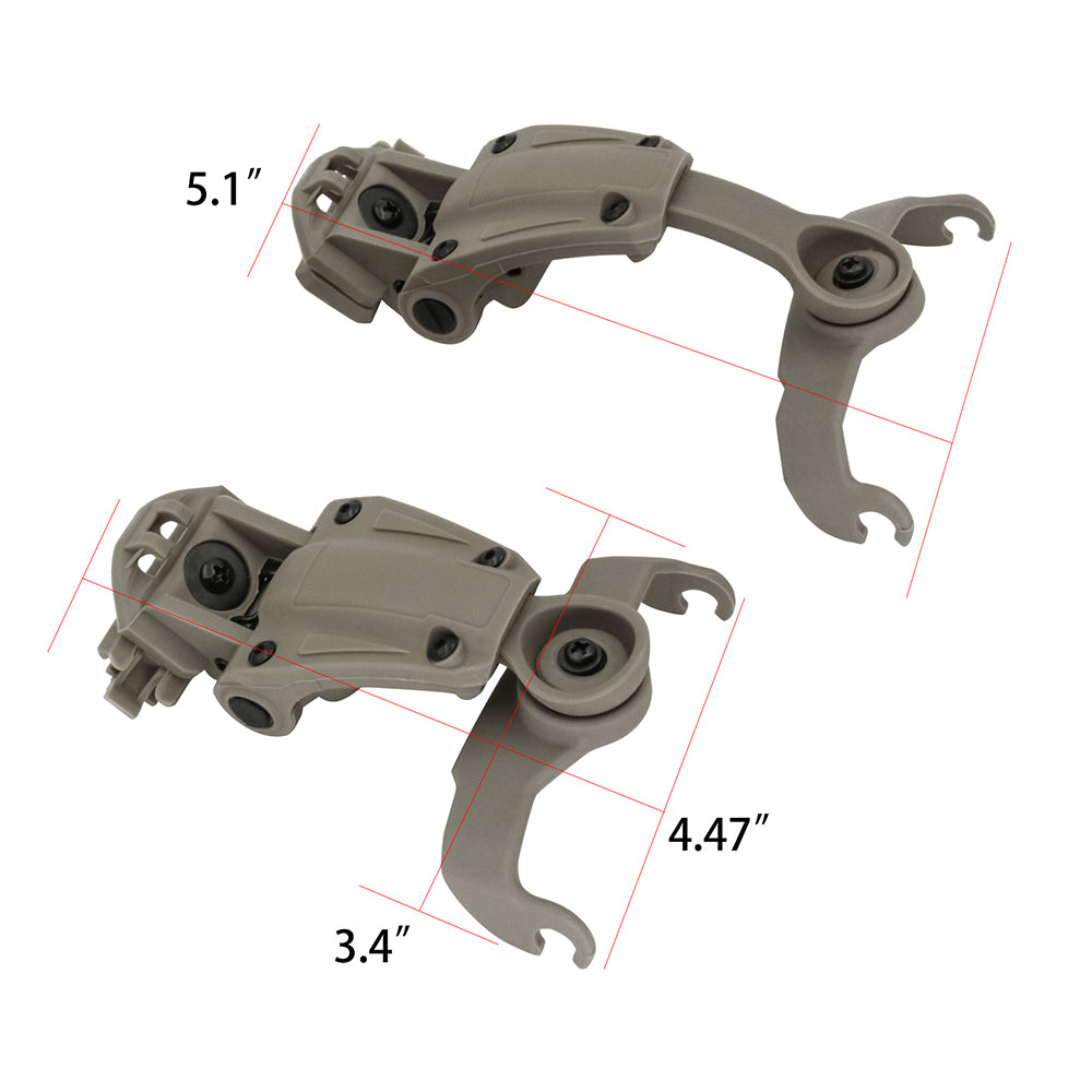 TAC-SKY Tactical Headset ARC Rail Adapter for Howard Leight Impact Sport Airsoft Shooting Sports Headphones