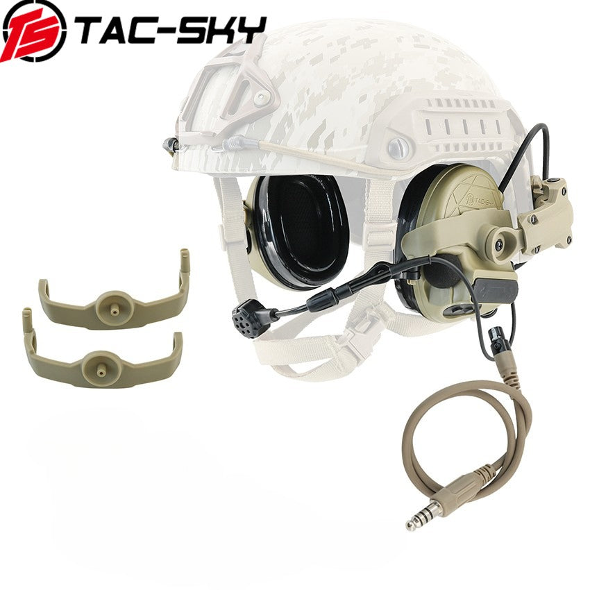 TAC-SKY Tactical C5 PRO 2.0 Headset  Mount with ARC Helmet Rail  Detachable Cable Condenser Microphone