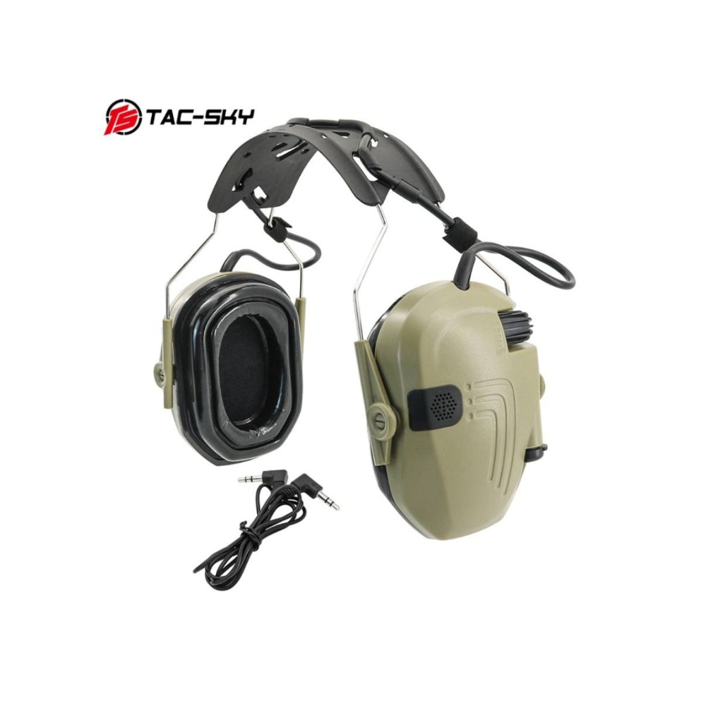 TAC-SKY Tactical Airsoft Headphones with Electronic Noise Cancellation Protective Headphones with a Removable Headband