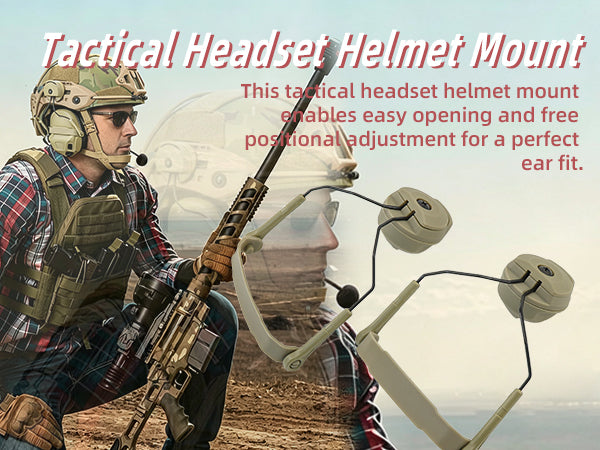 Tactical Helmet Headset Adapter Mount, Compatible with AMP Headset for M-LOK Helmet Rails
