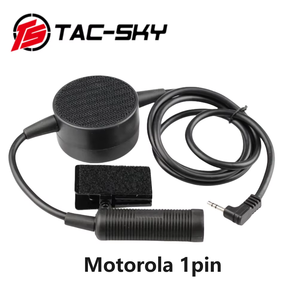 TAC-SKY Tactical PTT TCI PTT Headset Adapter is Suitable for Electronic Protective Earmuffs Hunting Shooting  Headset