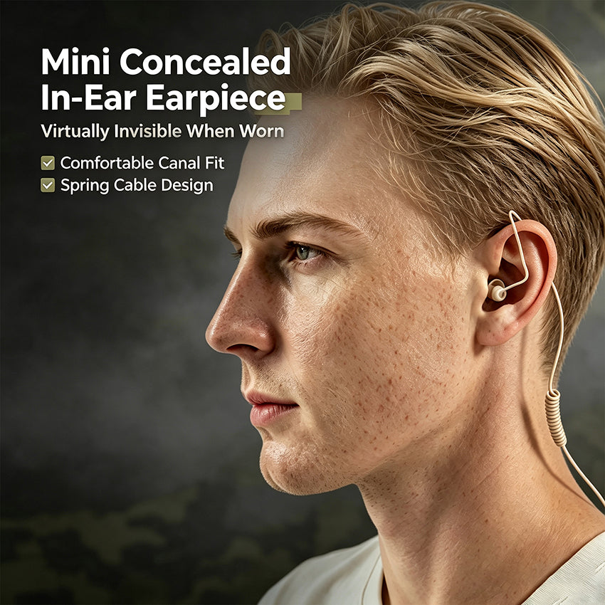 TAC-SKY Tactical Light Mini Headphones with Military/Civilian dual-Mode Support, Compatible with Baofeng UV-5R