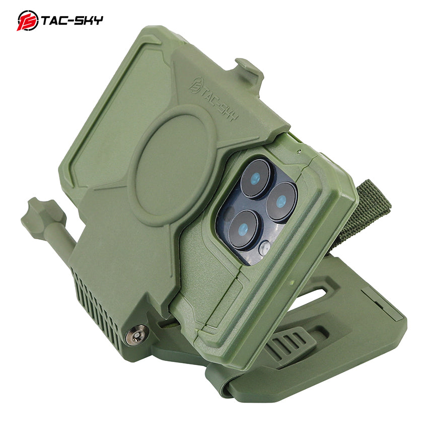 TAC-SKY MOLLE Chest Phone Holder Back-Insert Style Tactical Phone Mount for  for iPhone 14–15 Pro Size M