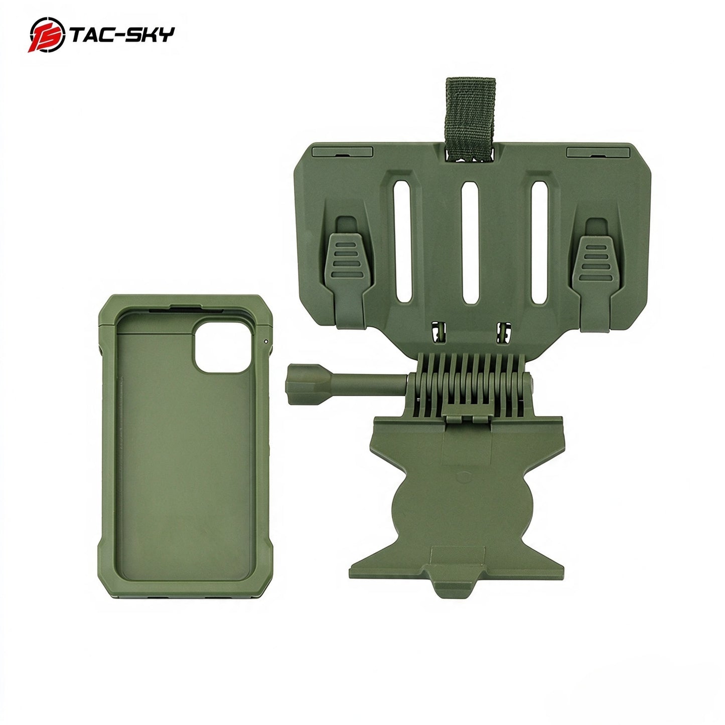 TAC-SKY New Detachable Tactical Phone Chest Mount MOLLE for iPhone 14–15 PULS Size L