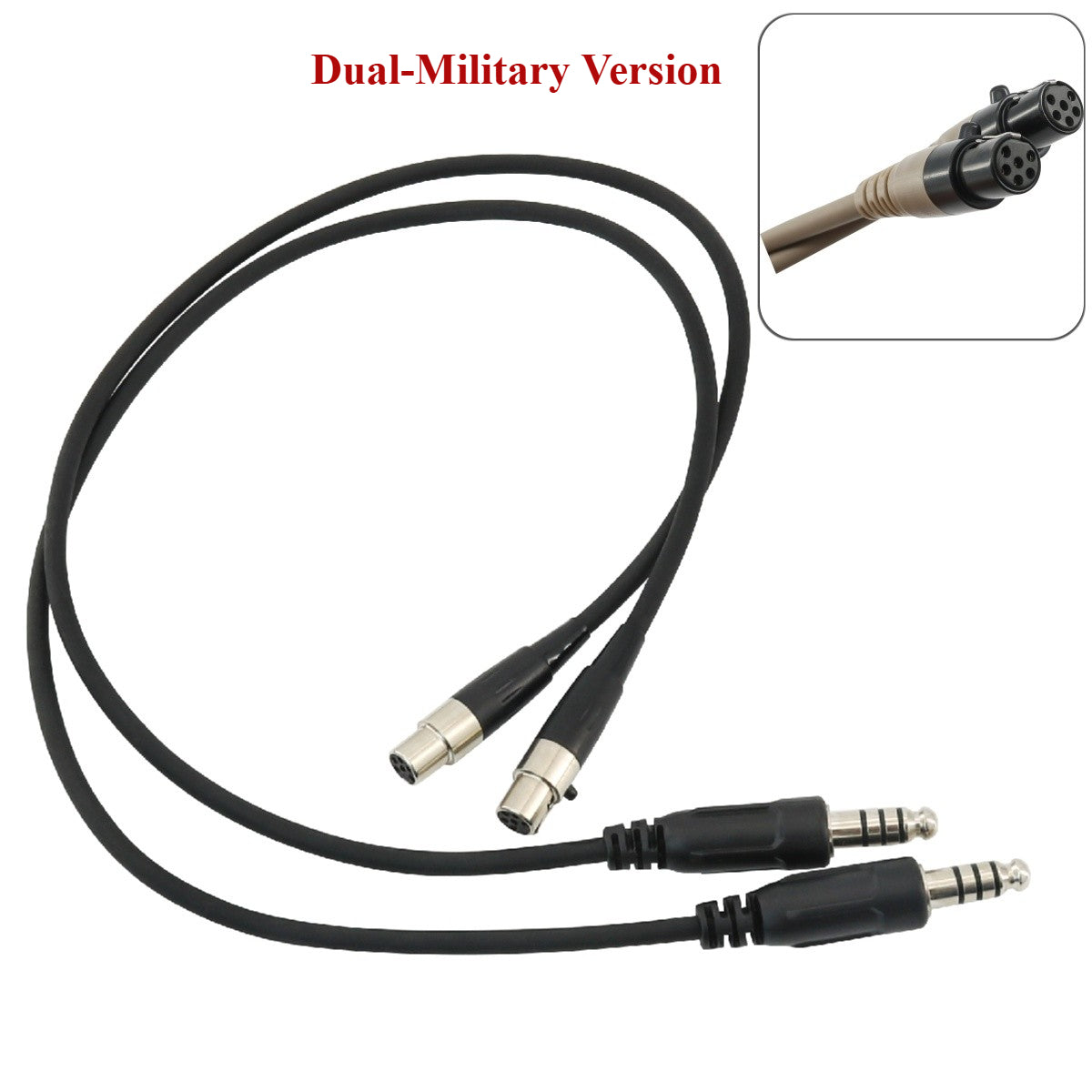 TAC-SKY AMP Dual Headset Adapter Cable—for TACSKY AMP Headphones Not Compatible with FCS AMP Headphones.