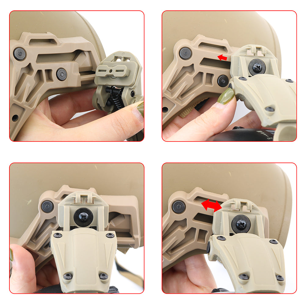 TAC-SKY Tactical Helmet Adapter for Wendy Helmet Rails Compatible with Howard Leight Impact Sports Earmuffs