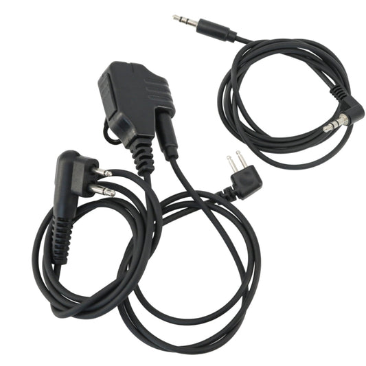 TS TAC-SKY Tactical PTT Microphone 2 Pin Plug or 3.5mm Compatible with Motorola GP2000