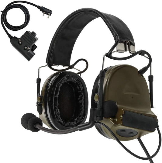 TAC-SKY C2 Tactical Headset Sound Amplification with Microphone for Airsoft Sports