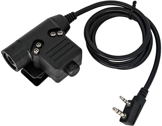 TAC-Sky U94 PTT System Adapter 2 Pin 7.0mm Plug Push to Talk for Kenwood/Baofeng Radio(Civilian Version)