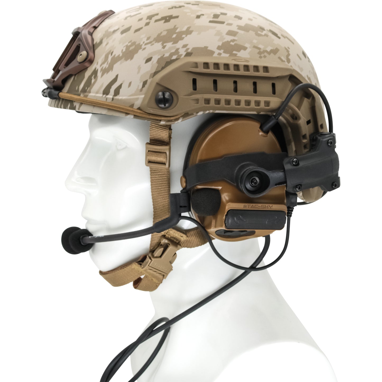 TAC-SKY C3 Tactical Headset Helmet Rail Adapter Version Noise Cancelling Headphones With U94 PTT Airsoft Hunting