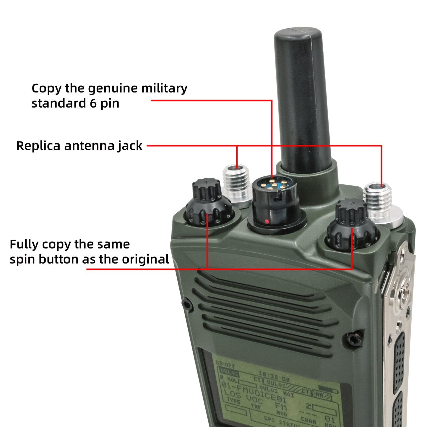 TAC-SKY Dummy Radio Case PRC-163 Military walkie-talkie dummy case for walkie-talkies 1：1Model  Airsoft Hunting