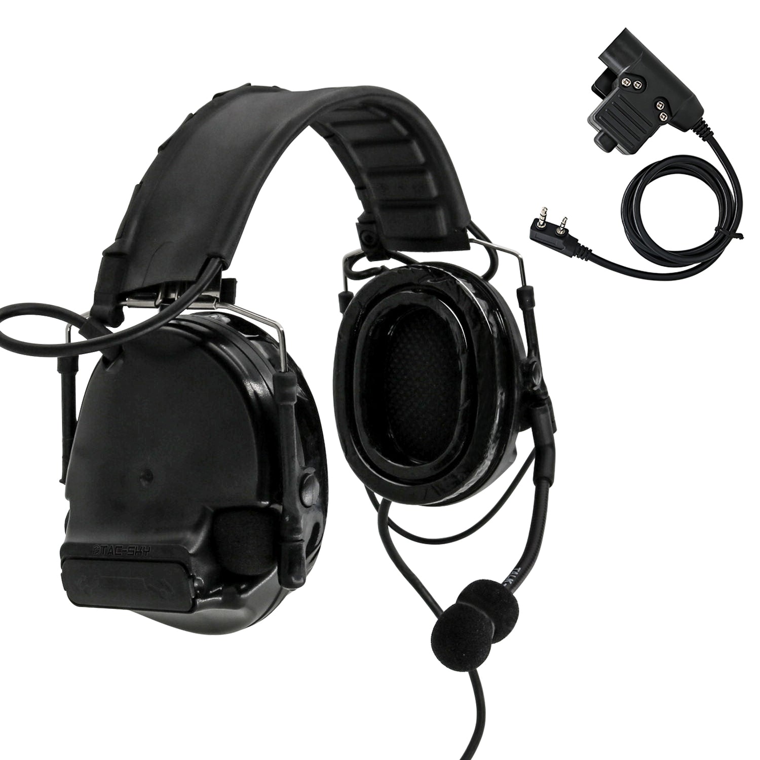 TAC-SKY C3 Tactical Headset Noise-canceling airsoft protective gear with  microphone and kenwoodPTT