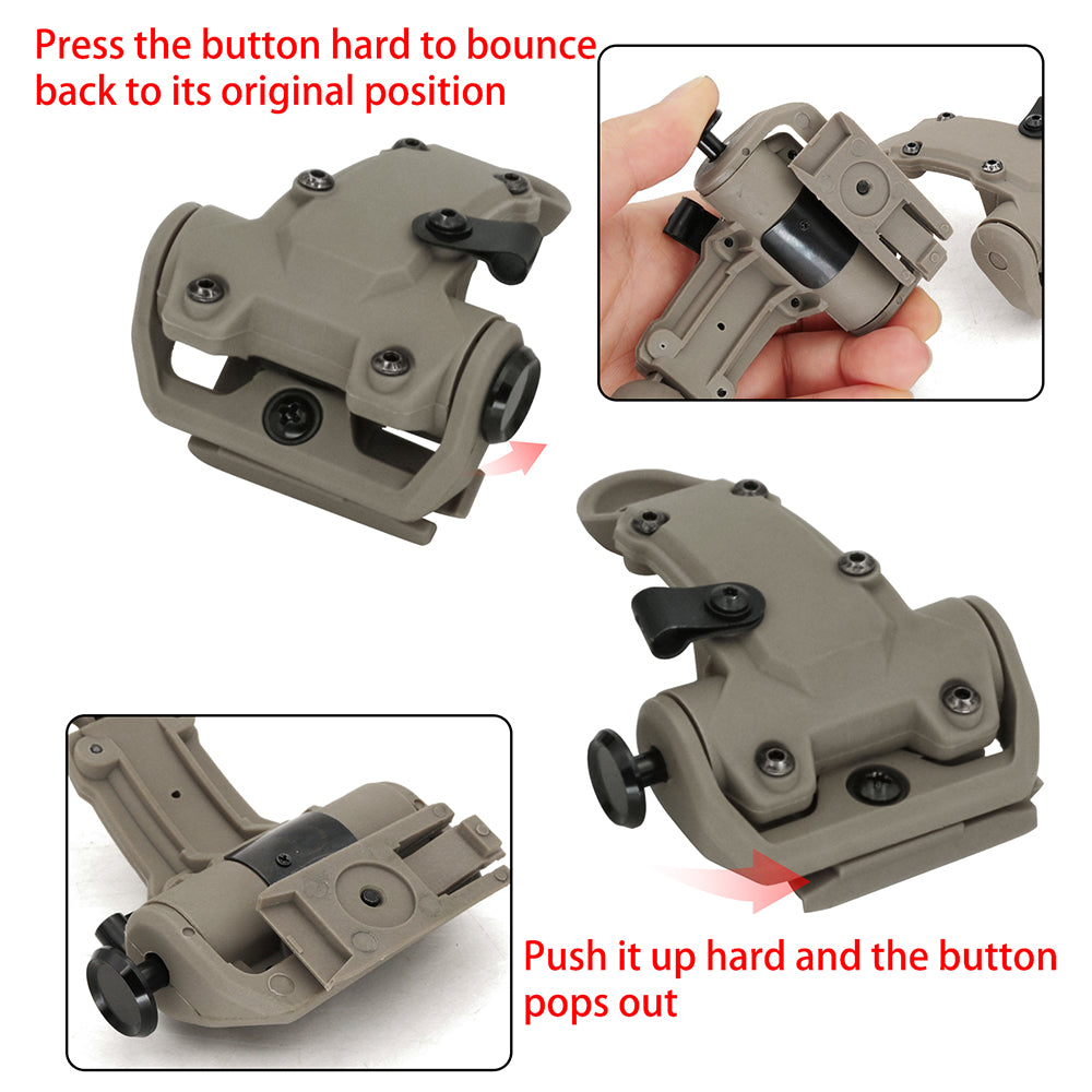 TAC-SKY Tactical Airsoft Sports Helmet Adapter ARC Rail Mount Accessory Compatible with RAC Headsets and Helmets with ARC Rails